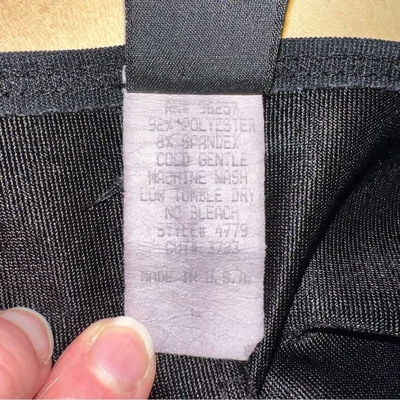 Vintage Black & White PerSeption Mini Dress with Criss Cross Detail size Large - Picture 6 of 6